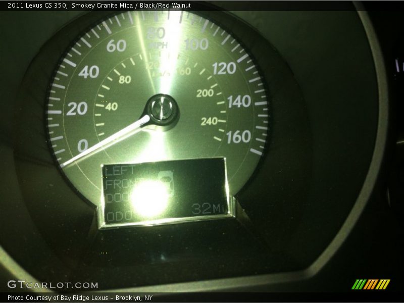 Smokey Granite Mica / Black/Red Walnut 2011 Lexus GS 350