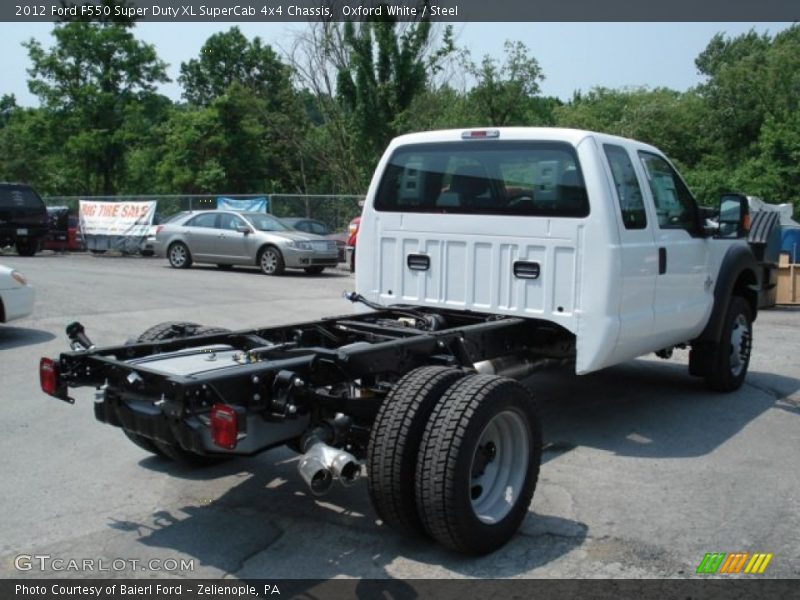 Oxford White / Steel 2012 Ford F550 Super Duty XL SuperCab 4x4 Chassis