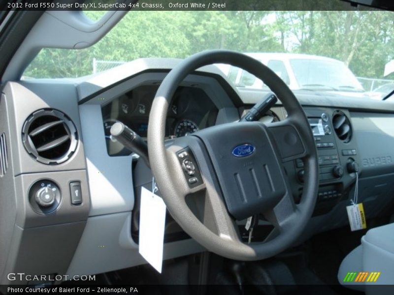Oxford White / Steel 2012 Ford F550 Super Duty XL SuperCab 4x4 Chassis