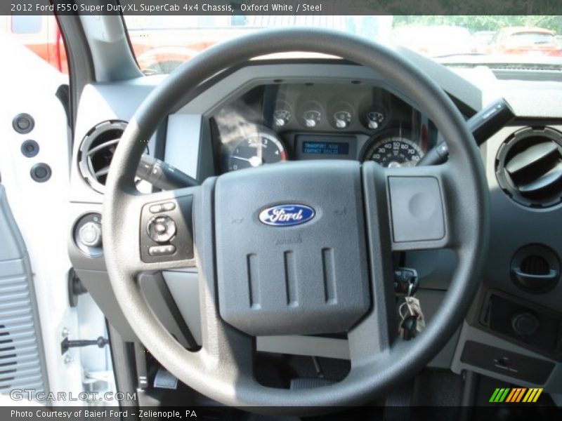 Oxford White / Steel 2012 Ford F550 Super Duty XL SuperCab 4x4 Chassis