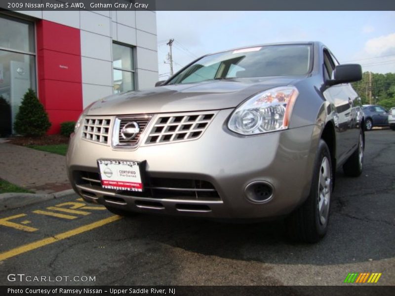 Gotham Gray / Gray 2009 Nissan Rogue S AWD