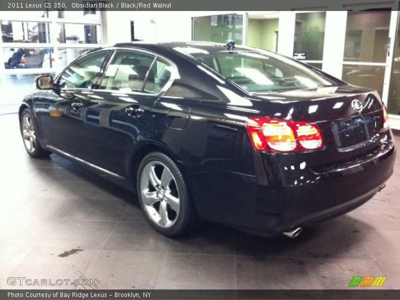 Obsidian Black / Black/Red Walnut 2011 Lexus GS 350