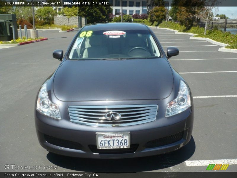 Blue Slate Metallic / Wheat 2008 Infiniti G 35 Journey Sedan