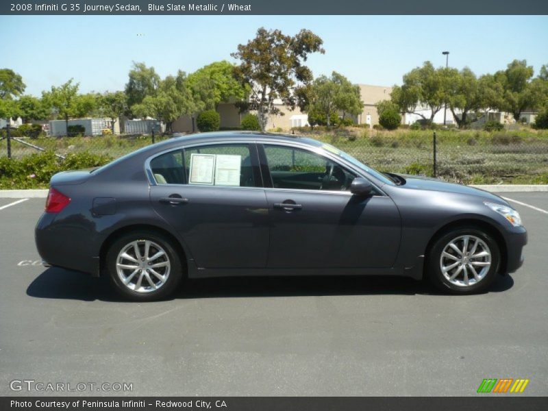 Blue Slate Metallic / Wheat 2008 Infiniti G 35 Journey Sedan