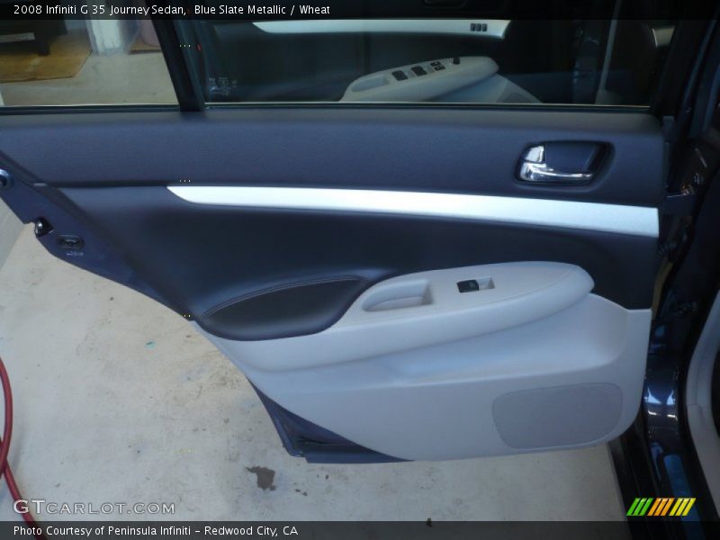 Blue Slate Metallic / Wheat 2008 Infiniti G 35 Journey Sedan