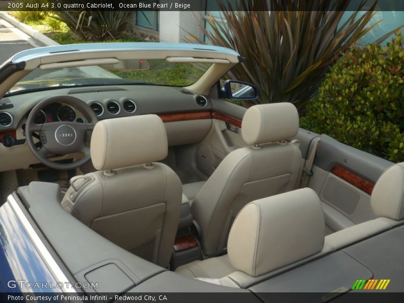 Ocean Blue Pearl / Beige 2005 Audi A4 3.0 quattro Cabriolet