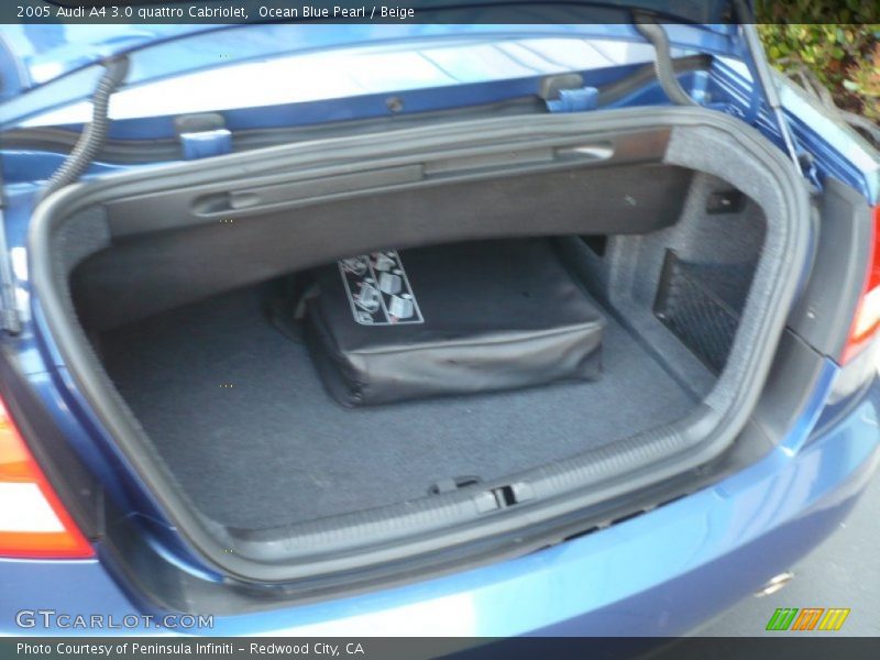 Ocean Blue Pearl / Beige 2005 Audi A4 3.0 quattro Cabriolet