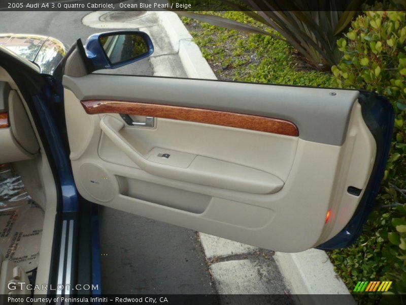 Ocean Blue Pearl / Beige 2005 Audi A4 3.0 quattro Cabriolet
