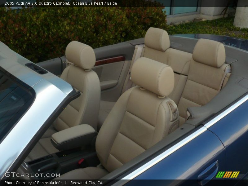 Ocean Blue Pearl / Beige 2005 Audi A4 3.0 quattro Cabriolet