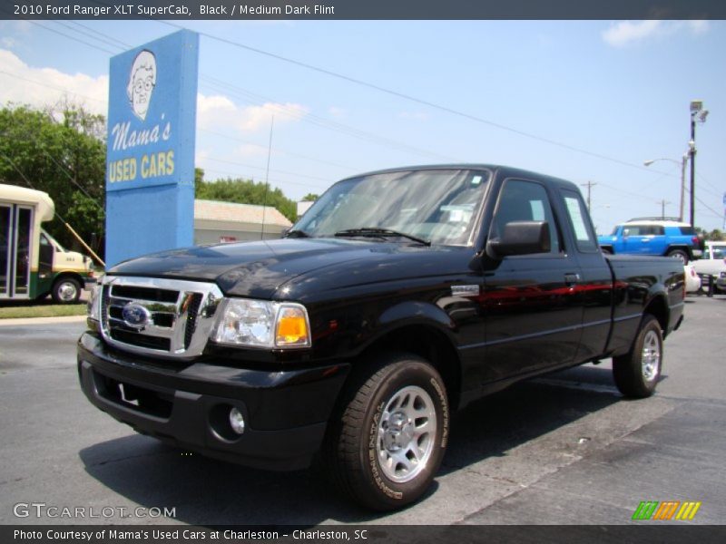 Black / Medium Dark Flint 2010 Ford Ranger XLT SuperCab