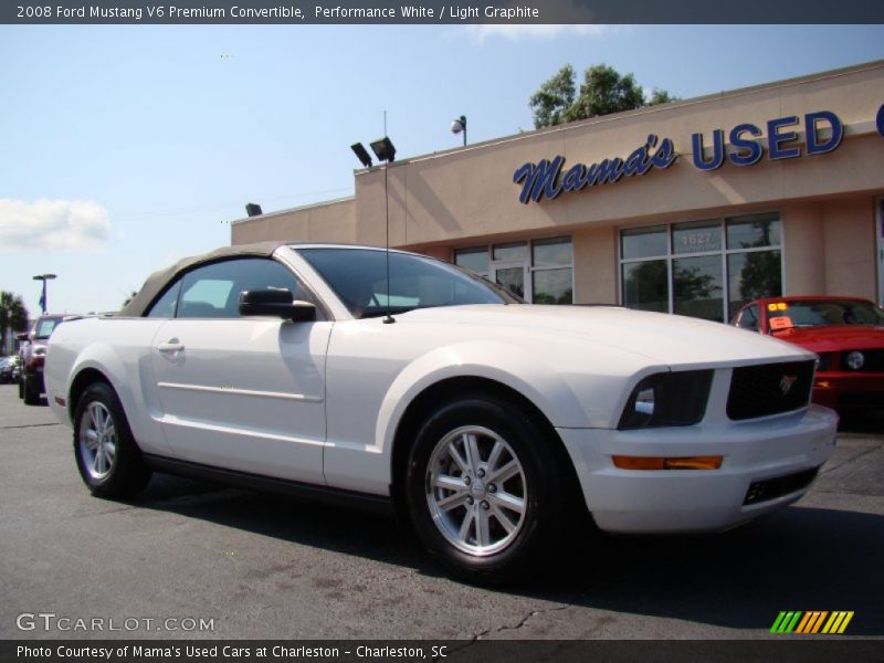 Performance White / Light Graphite 2008 Ford Mustang V6 Premium Convertible