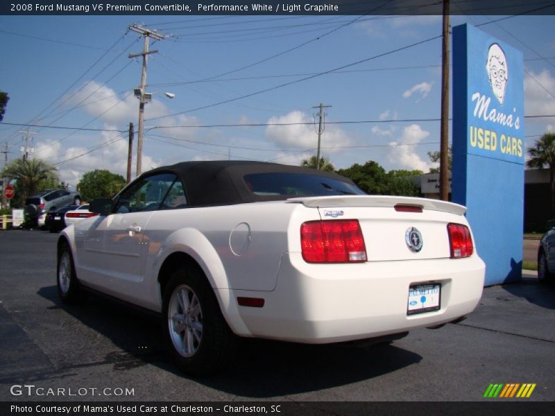 Performance White / Light Graphite 2008 Ford Mustang V6 Premium Convertible