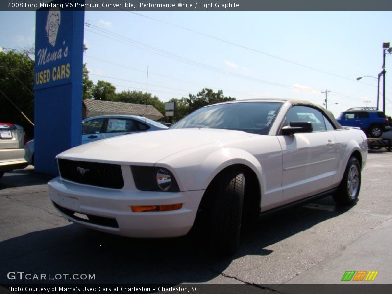 Performance White / Light Graphite 2008 Ford Mustang V6 Premium Convertible