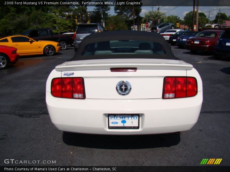 Performance White / Light Graphite 2008 Ford Mustang V6 Premium Convertible