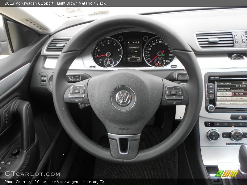 Light Brown Metallic / Black 2013 Volkswagen CC Sport