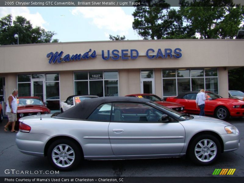 Brilliant Silver Metallic / Light Taupe 2005 Chrysler Sebring GTC Convertible