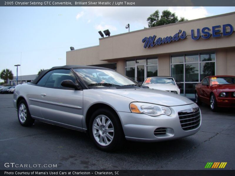 Brilliant Silver Metallic / Light Taupe 2005 Chrysler Sebring GTC Convertible