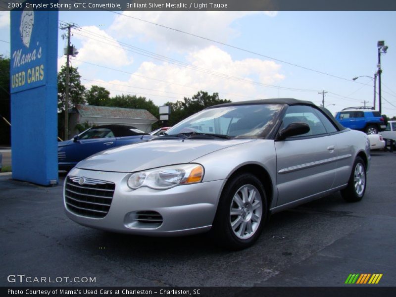 Brilliant Silver Metallic / Light Taupe 2005 Chrysler Sebring GTC Convertible