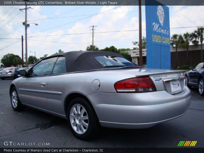 Brilliant Silver Metallic / Light Taupe 2005 Chrysler Sebring GTC Convertible