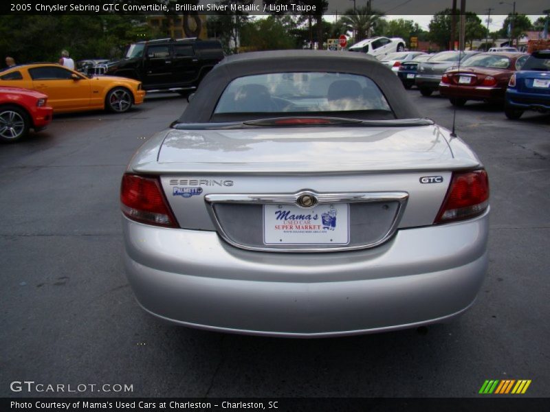 Brilliant Silver Metallic / Light Taupe 2005 Chrysler Sebring GTC Convertible