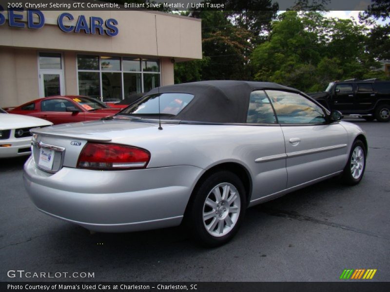 Brilliant Silver Metallic / Light Taupe 2005 Chrysler Sebring GTC Convertible