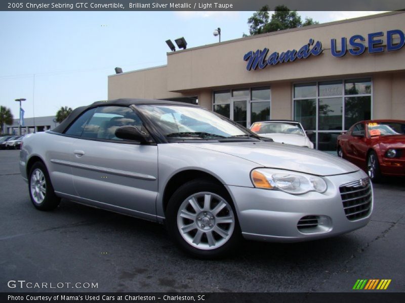 Brilliant Silver Metallic / Light Taupe 2005 Chrysler Sebring GTC Convertible
