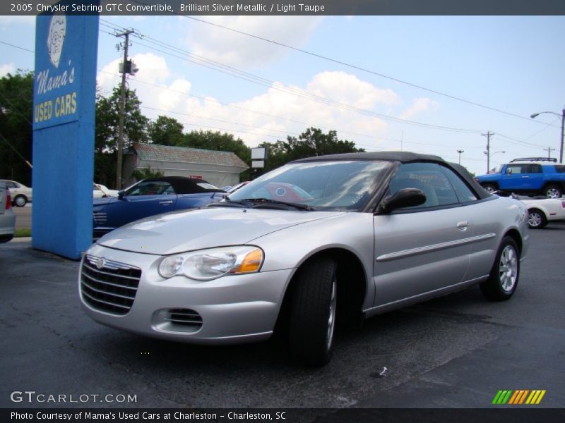 Brilliant Silver Metallic / Light Taupe 2005 Chrysler Sebring GTC Convertible