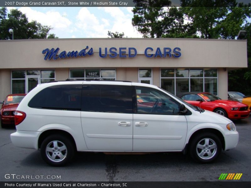 Stone White / Medium Slate Gray 2007 Dodge Grand Caravan SXT