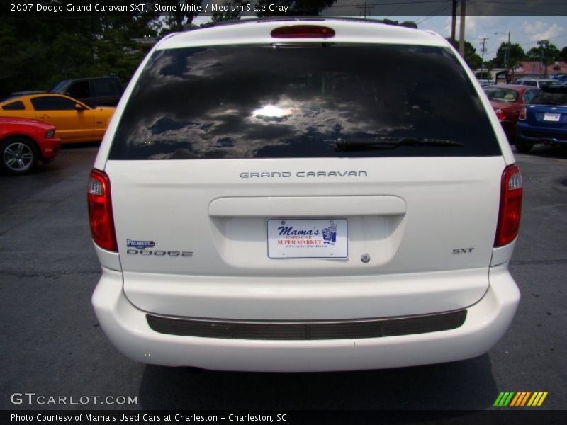 Stone White / Medium Slate Gray 2007 Dodge Grand Caravan SXT