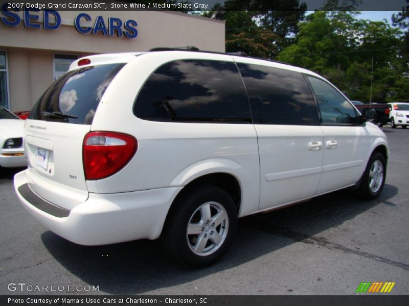 Stone White / Medium Slate Gray 2007 Dodge Grand Caravan SXT