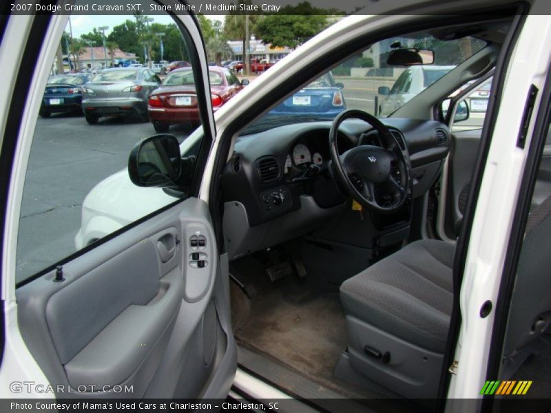 Stone White / Medium Slate Gray 2007 Dodge Grand Caravan SXT