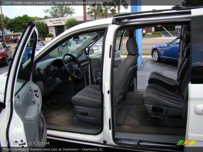 Stone White / Medium Slate Gray 2007 Dodge Grand Caravan SXT