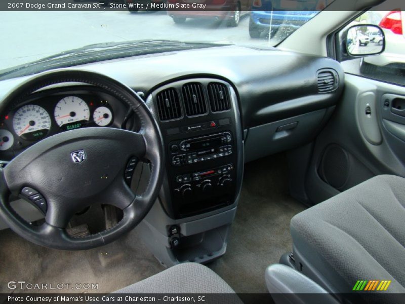 Stone White / Medium Slate Gray 2007 Dodge Grand Caravan SXT