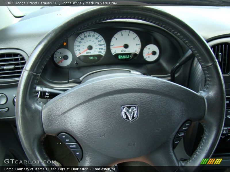 Stone White / Medium Slate Gray 2007 Dodge Grand Caravan SXT