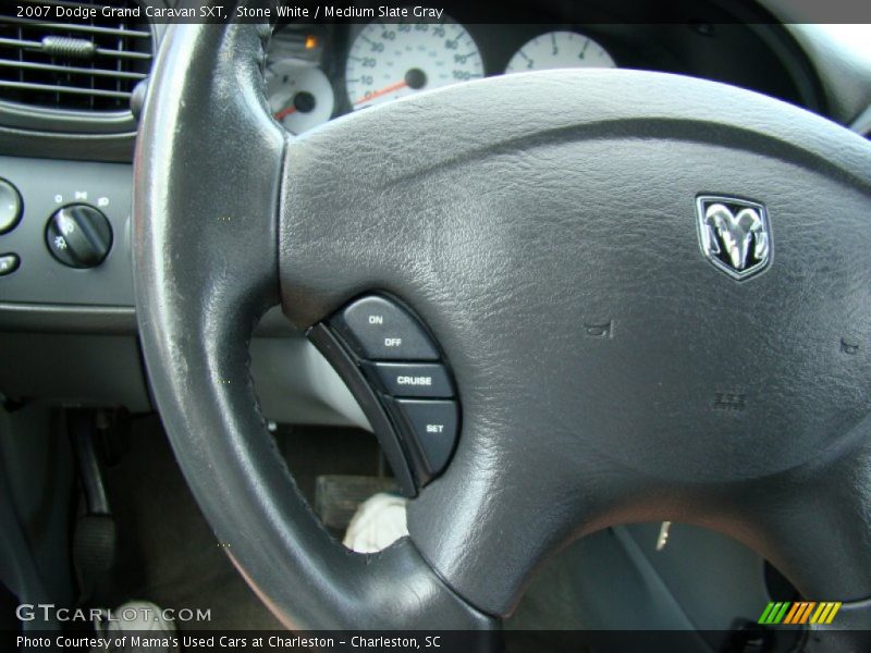 Stone White / Medium Slate Gray 2007 Dodge Grand Caravan SXT