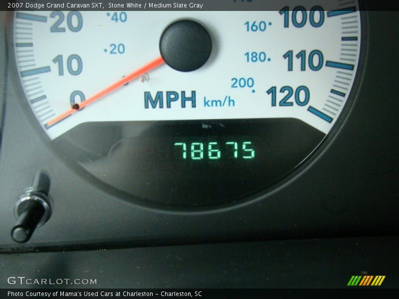 Stone White / Medium Slate Gray 2007 Dodge Grand Caravan SXT