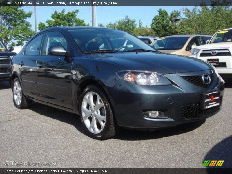 Metropolitan Gray Mica / Black 2009 Mazda MAZDA3 i Sport Sedan