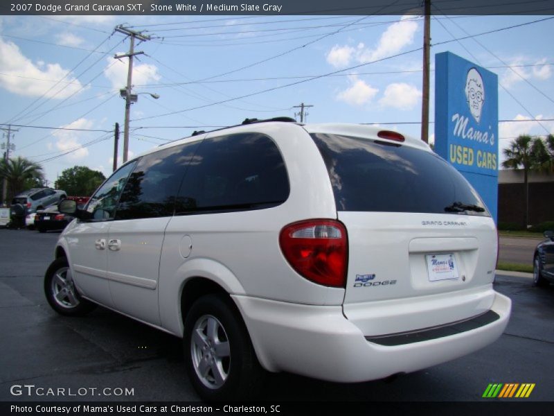 Stone White / Medium Slate Gray 2007 Dodge Grand Caravan SXT