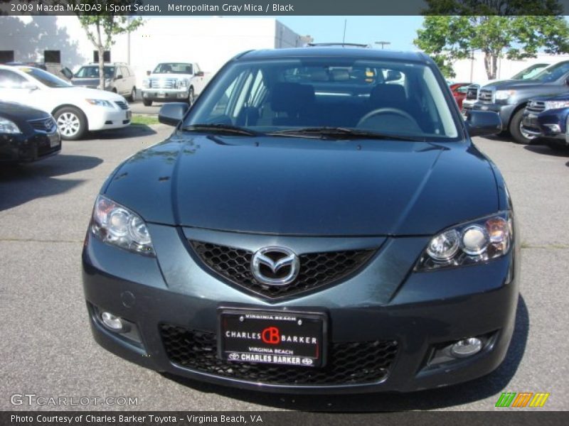 Metropolitan Gray Mica / Black 2009 Mazda MAZDA3 i Sport Sedan