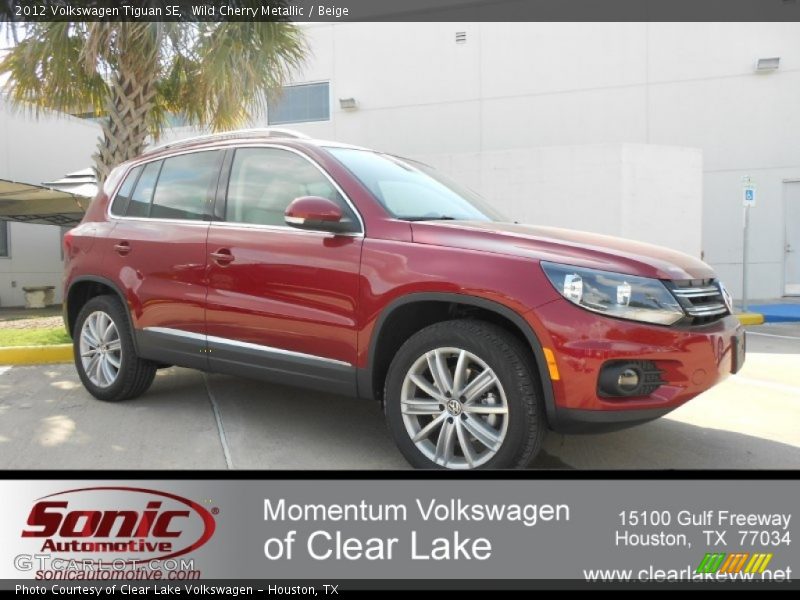 Wild Cherry Metallic / Beige 2012 Volkswagen Tiguan SE