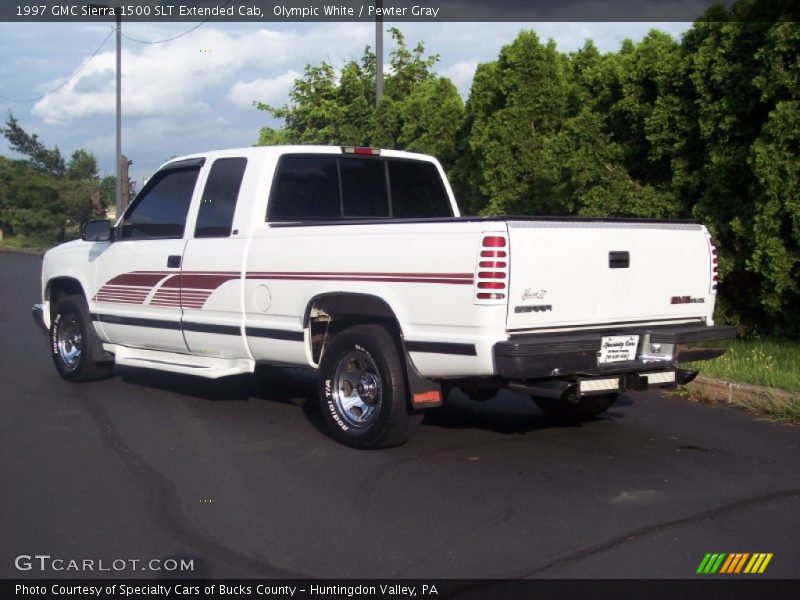 Olympic White / Pewter Gray 1997 GMC Sierra 1500 SLT Extended Cab