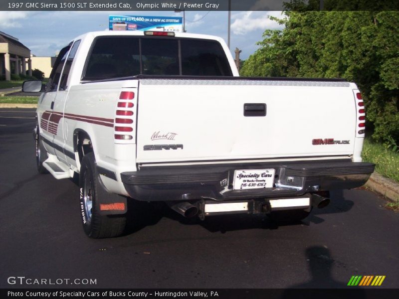 Olympic White / Pewter Gray 1997 GMC Sierra 1500 SLT Extended Cab