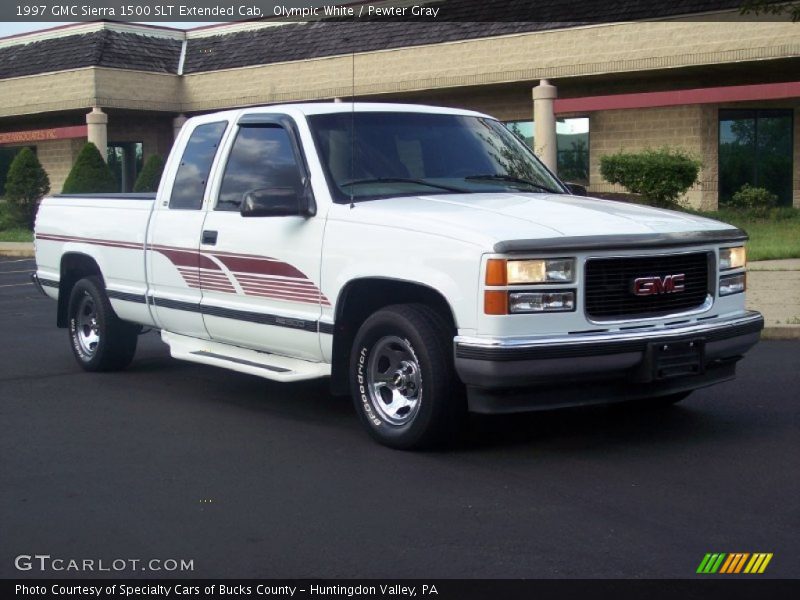 Front 3/4 View of 1997 Sierra 1500 SLT Extended Cab