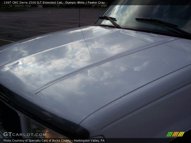Olympic White / Pewter Gray 1997 GMC Sierra 1500 SLT Extended Cab