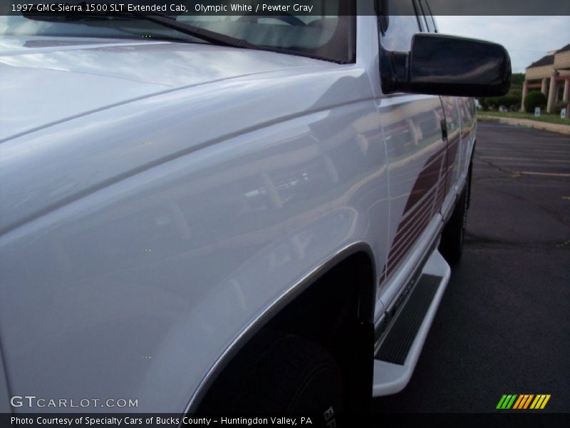 Olympic White / Pewter Gray 1997 GMC Sierra 1500 SLT Extended Cab