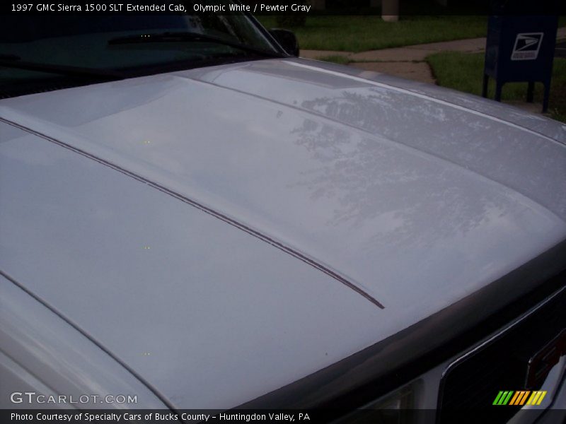 Olympic White / Pewter Gray 1997 GMC Sierra 1500 SLT Extended Cab
