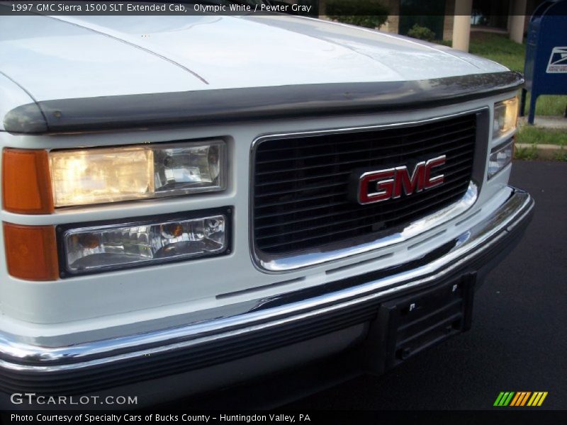 Olympic White / Pewter Gray 1997 GMC Sierra 1500 SLT Extended Cab