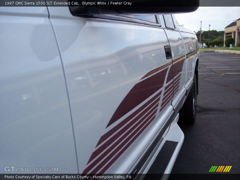 Olympic White / Pewter Gray 1997 GMC Sierra 1500 SLT Extended Cab