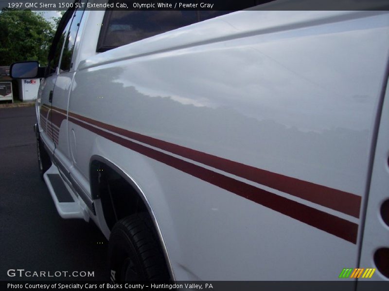 Olympic White / Pewter Gray 1997 GMC Sierra 1500 SLT Extended Cab