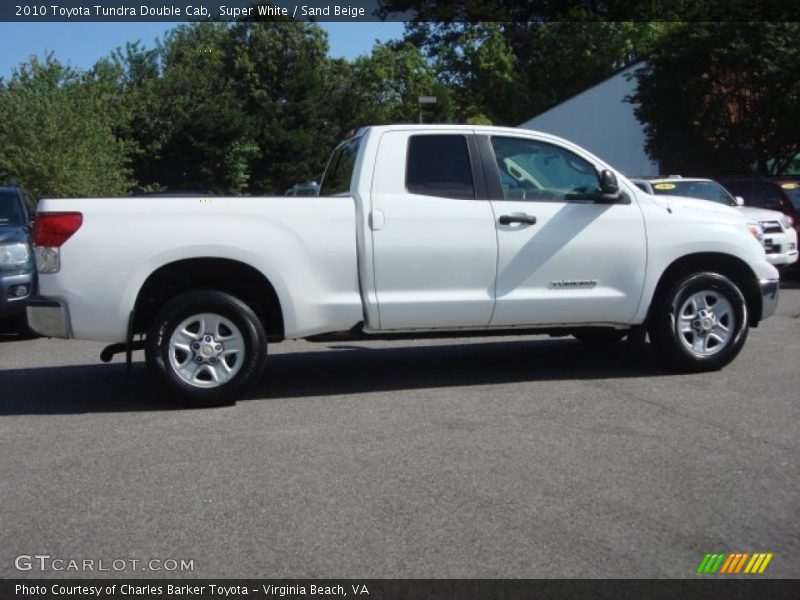 Super White / Sand Beige 2010 Toyota Tundra Double Cab